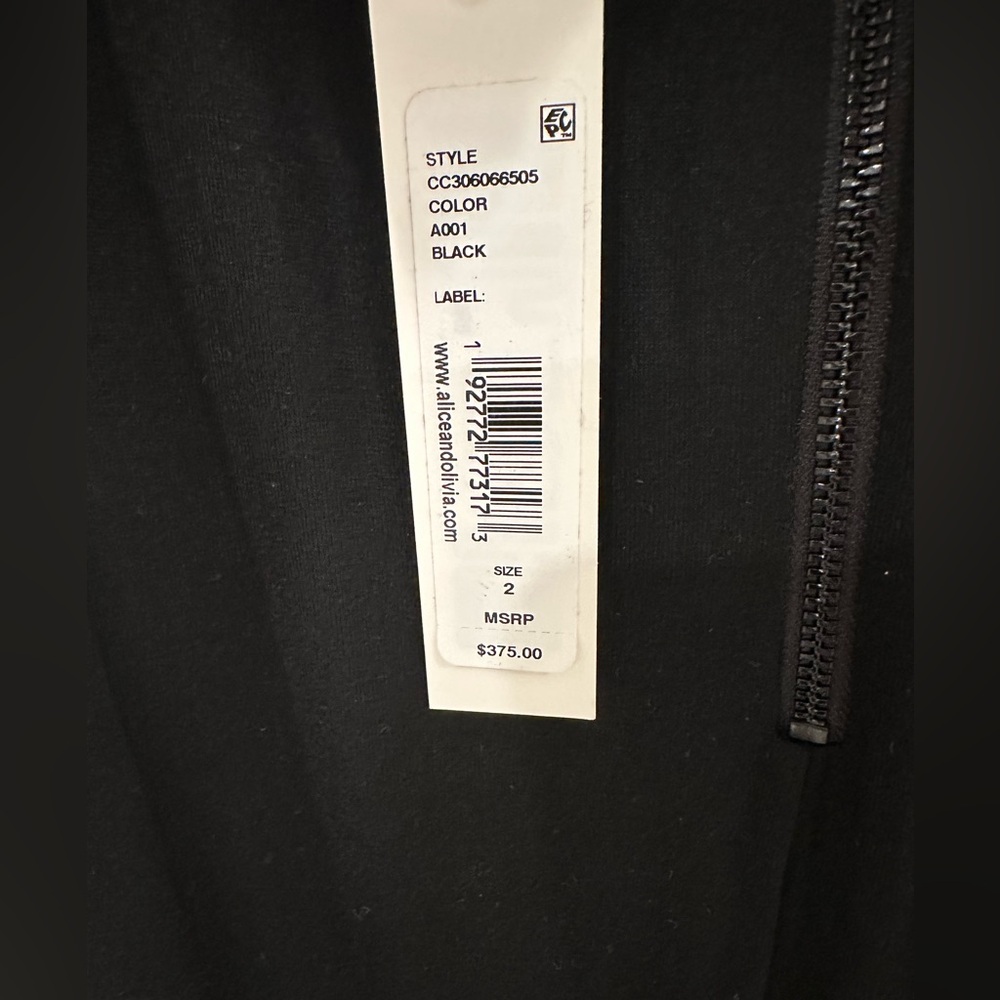 Alice + Olivia NWT Black Maxi Halter Amaya Dress - Picture 7 of 7